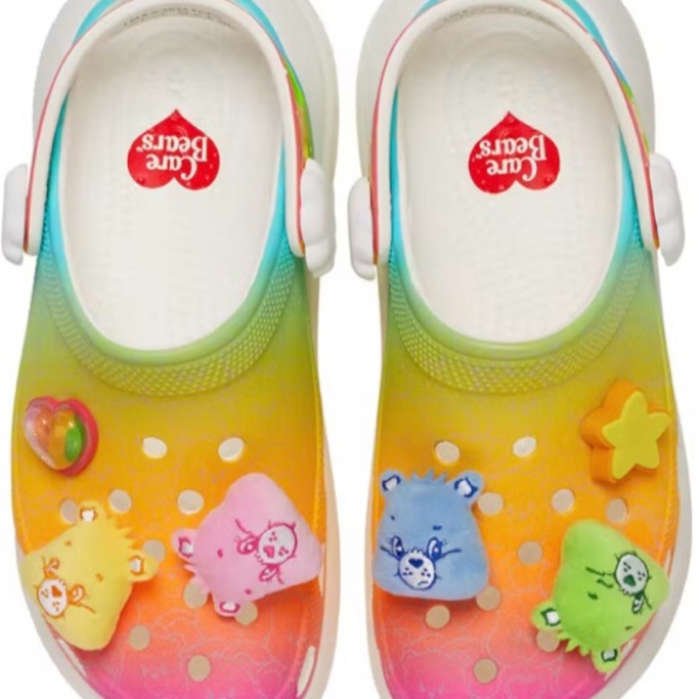 Care Bears Crocs BRAND NEW WITH TAGS, never worn